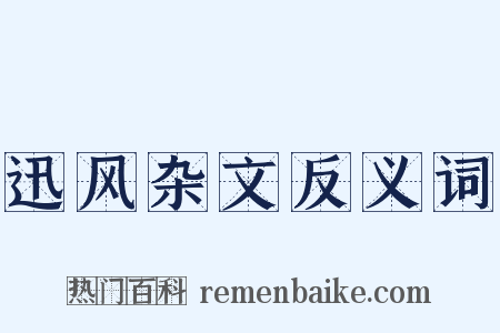 迅风杂文反义词是什么意思的图片